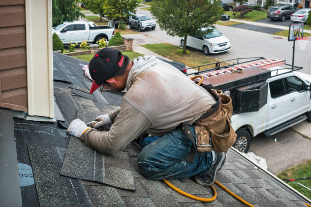 Professional Roof Inspection technician working in Virginia, IL